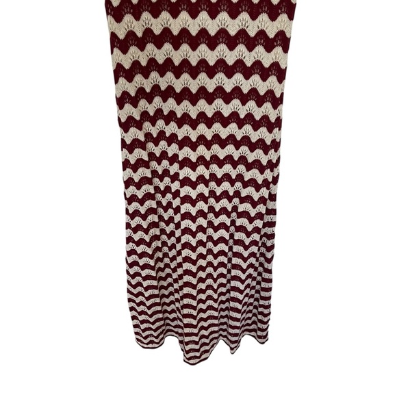 Sezane Red Ecru Emmanuelle Midi Dress in Twine Cherry XL - Picture 6 of 10